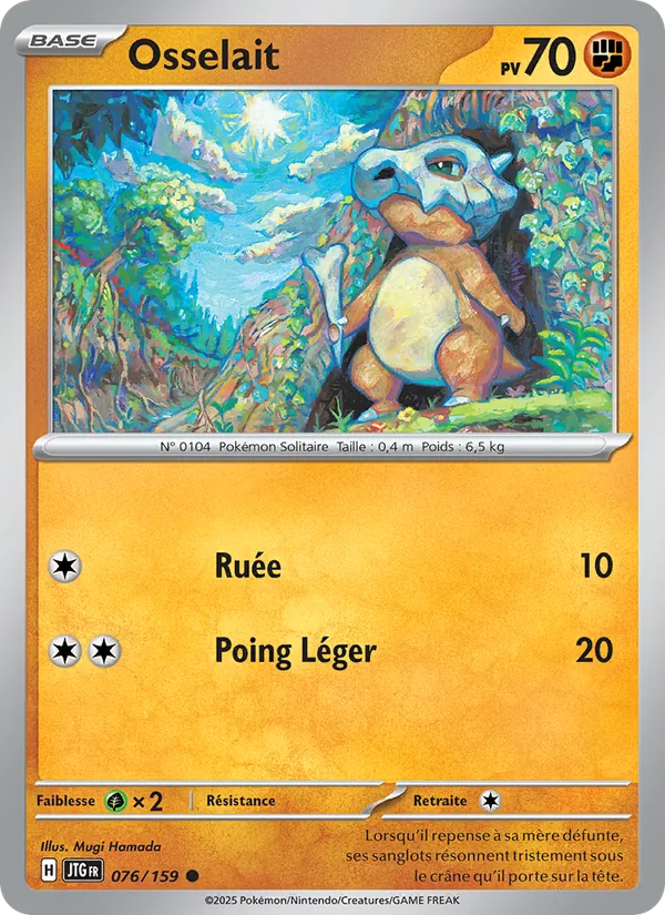 Carte Pokémon Osselait 076/159 de l'extension Aventures Ensemble
