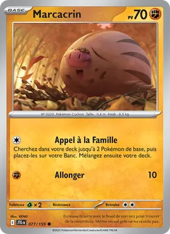 Carte Pokémon Marcacrin 077