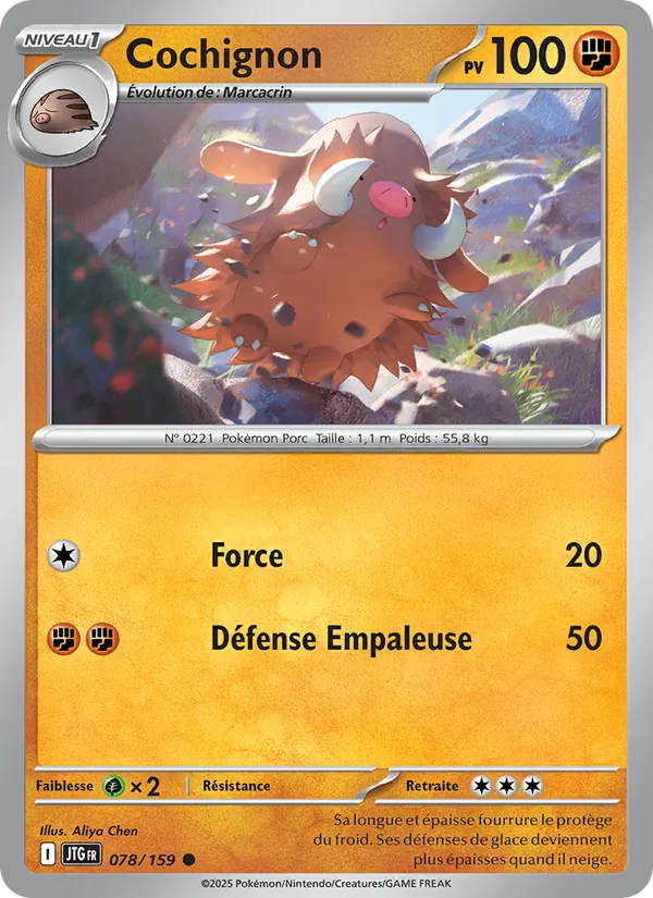 Carte Pokémon Cochignon 078/159 de l'extension Aventures Ensemble