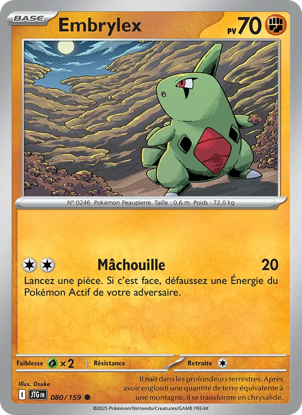 Carte Pokémon Embrylex 080/159 de l'extension Aventures Ensemble