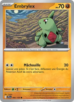 Carte Pokémon Embrylex 080