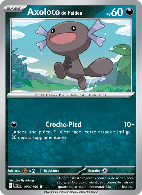 Carte Pokémon Axoloto de Paldea 093/159 de l'extension Aventures Ensemble