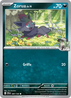 Carte Pokémon Zorua de N 097 — Aventures Ensemble
