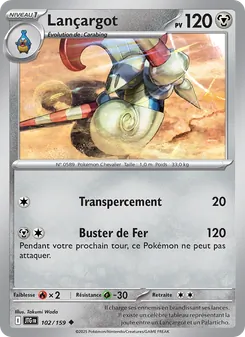 Carte Pokémon Lançargot 102 — Aventures Ensemble