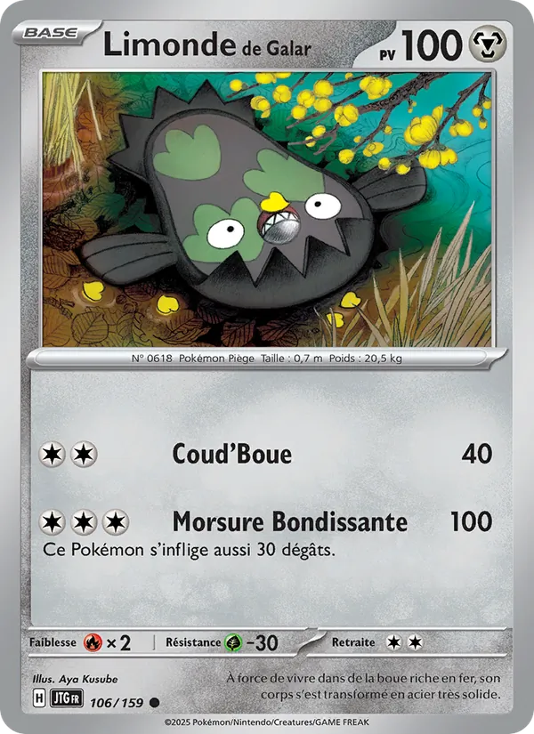 Carte Pokémon Limonde de Galar 106/159 de l'extension Aventures Ensemble