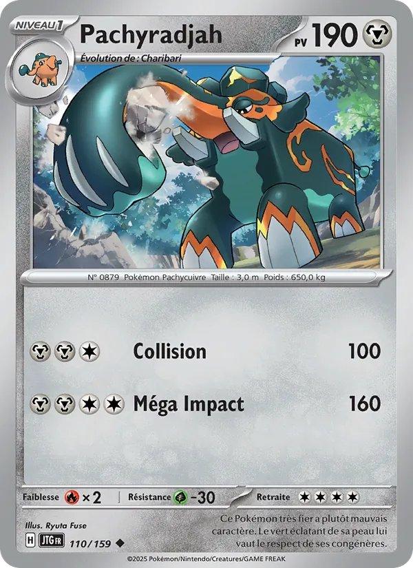 Carte Pokémon Pachyradjah 110/159 de l'extension Aventures Ensemble