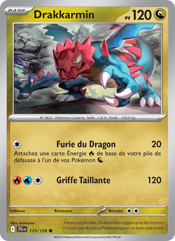 Carte Pokémon Drakkarmin 115/159 de l'extension Aventures Ensemble