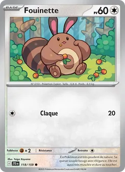 Carte Pokémon Fouinette 118
