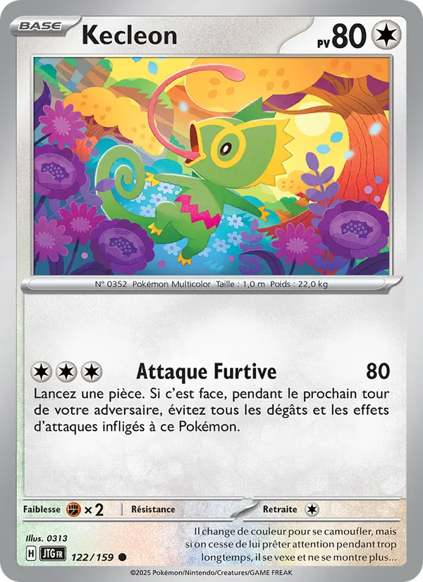 Carte Pokémon Kecleon 122/159 de l'extension Aventures Ensemble