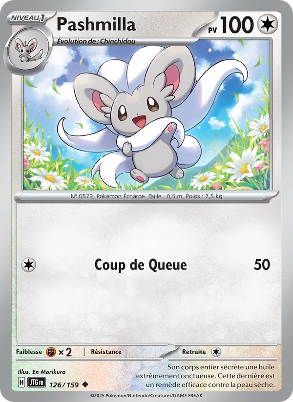 Carte Pokémon Pashmilla 126/159 de l'extension Aventures Ensemble