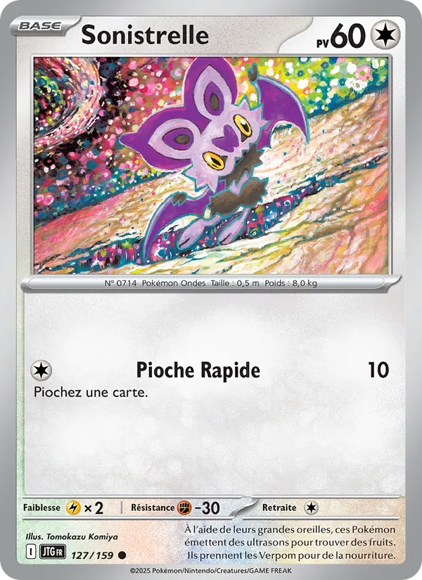 Carte Pokémon Sonistrelle 127/159 de l'extension Aventures Ensemble