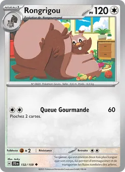 Carte Pokémon Rongrigou 132