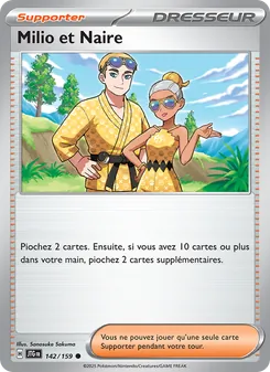 Carte Pokémon Milio et Naire 142