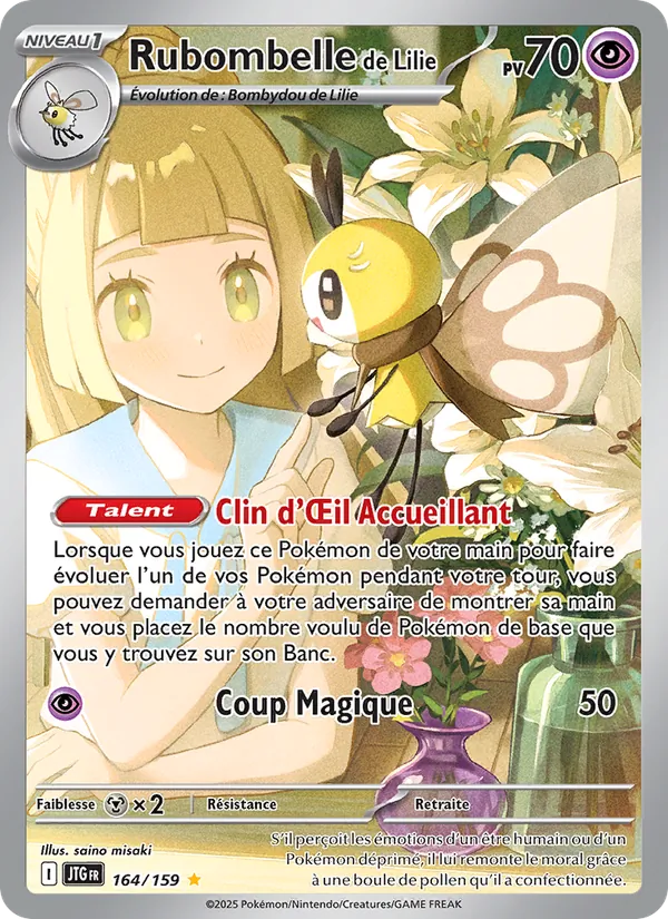 Carte Pokémon Rubombelle de Lilie 164/159 de l'extension Aventures Ensemble