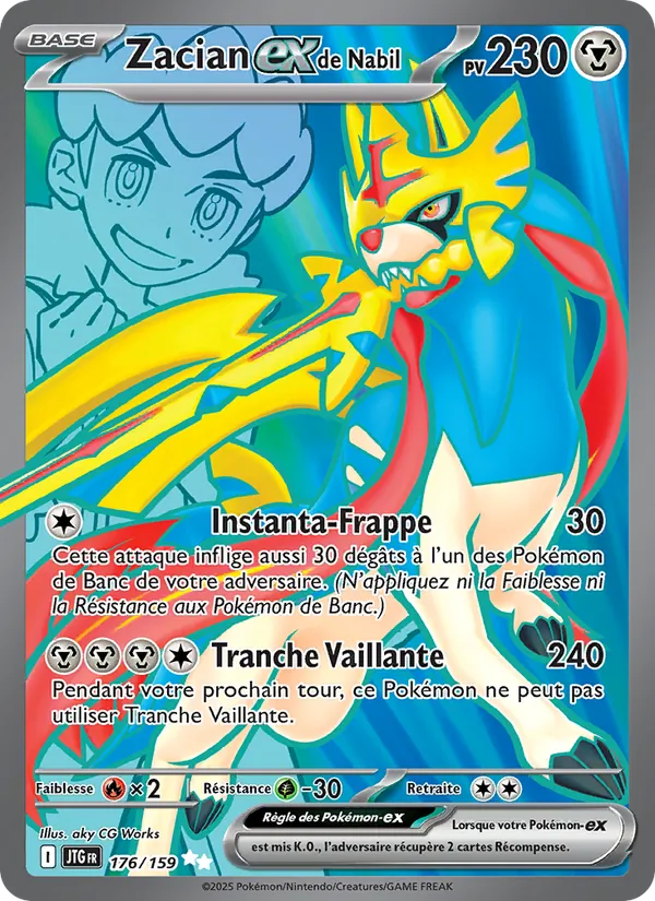 Carte Pokémon Zacian-ex de Nabil 176/159 de l'extension Aventures Ensemble