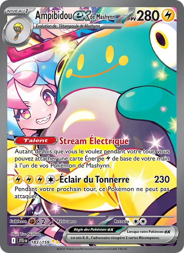 Carte Pokémon Ampibidou-ex de Mashynn 183/159 de l'extension Aventures Ensemble