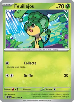 Carte Pokémon Feuillajou 004 — Foudre Noire