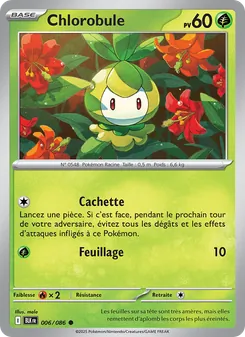 Carte Pokémon Chlorobule 006 — Foudre Noire