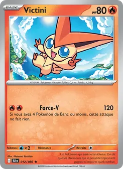 Carte Pokémon Victini 012 — Foudre Noire