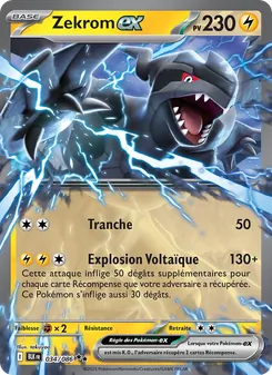 Carte Pokémon Zekrom-ex 034 — Foudre Noire