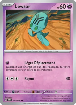 Carte Pokémon Lewsor 040 — Foudre Noire