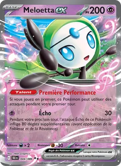 Carte Pokémon Meloetta-ex 044 — Foudre Noire
