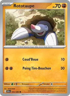 Carte Pokémon Rototaupe 045 — Foudre Noire