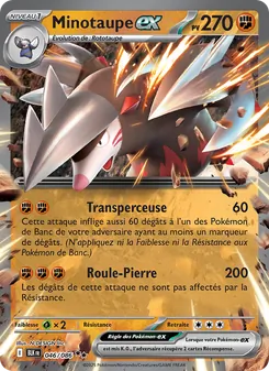 Carte Pokémon Minotaupe-ex 046 — Foudre Noire