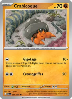 Carte Pokémon Crabicoque 051 — Foudre Noire