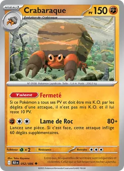 Carte Pokémon Crabaraque 052 — Foudre Noire