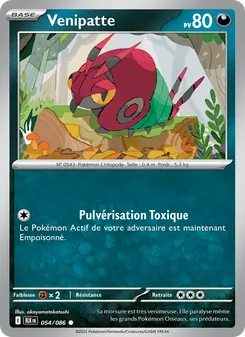 Carte Pokémon Venipatte 054 — Foudre Noire
