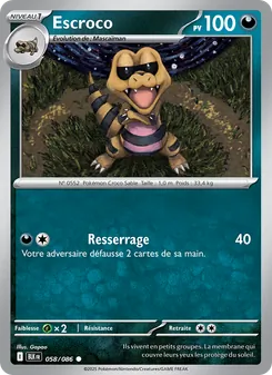 Carte Pokémon Escroco 058
