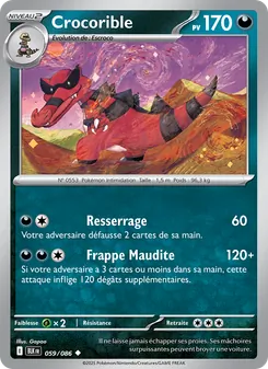 Carte Pokémon Crocorible 059 — Foudre Noire