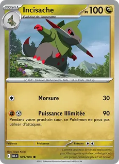 Carte Pokémon Incisache 069 — Foudre Noire