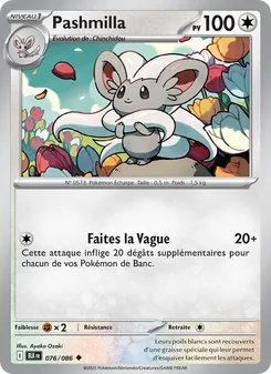 Carte Pokémon Pashmilla 076 — Foudre Noire