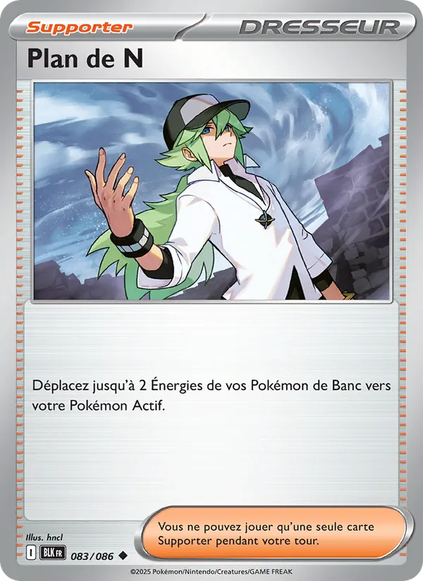 Carte Pokémon Plan de N 083/86 de l'extension Foudre Noire