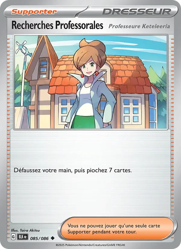Carte Pokémon Recherches Professorales 085/86 de l'extension Foudre Noire