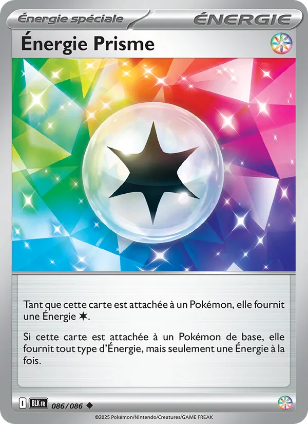 Carte Pokémon Énergie Prisme 086/86 de l'extension Foudre Noire