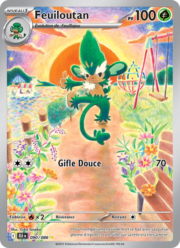 Carte Pokémon Feuiloutan 090/86 de l'extension Foudre Noire