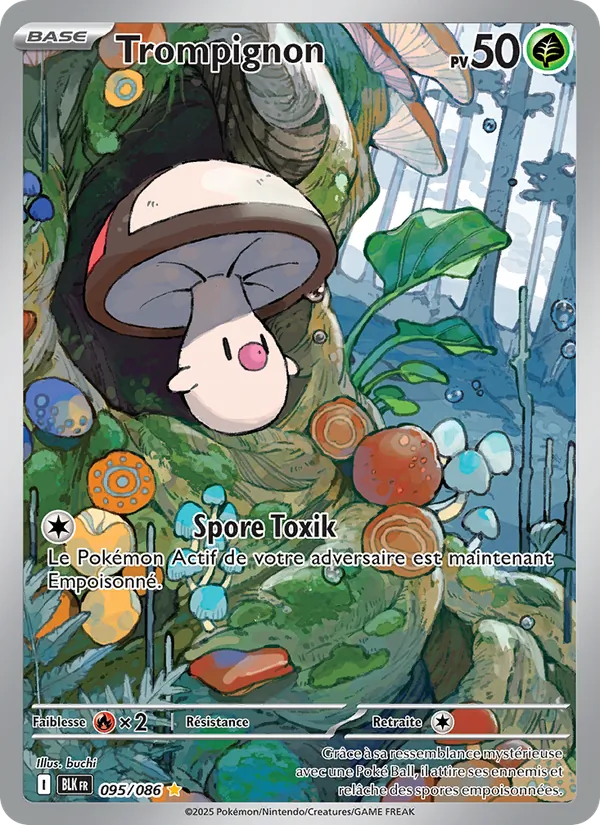 Carte Pokémon Trompignon 095/86 de l'extension Foudre Noire