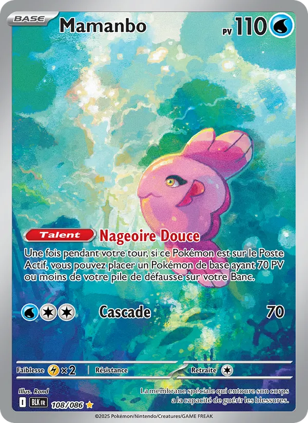 Carte Pokémon Mamanbo 108/86 de l'extension Foudre Noire