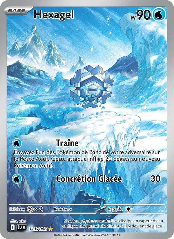 Carte Pokémon Hexagel 111/86 de l'extension Foudre Noire