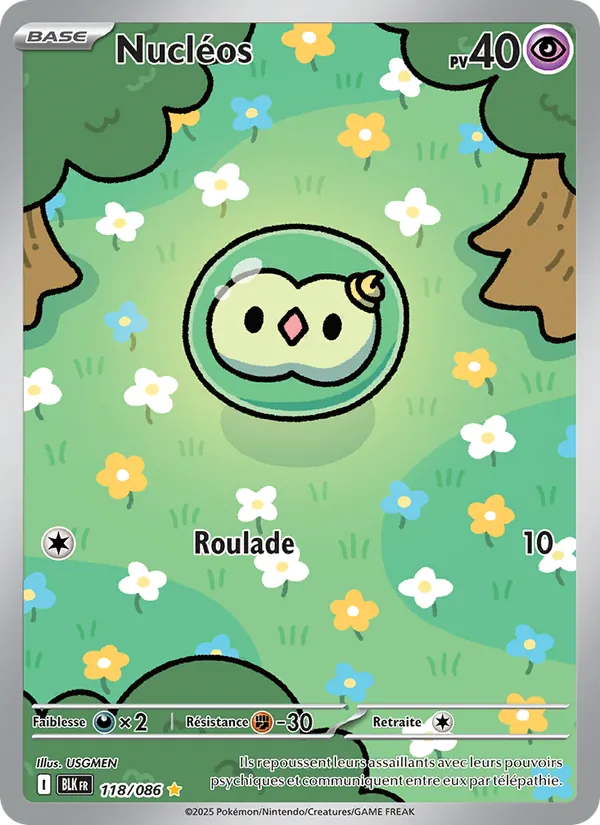 Carte Pokémon Nucléos 118/86 de l'extension Foudre Noire