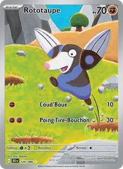 Carte Pokémon Rototaupe 124 — Foudre Noire