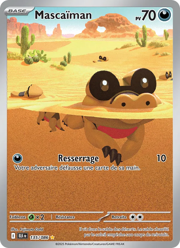 Carte Pokémon Mascaïman 135/86 de l'extension Foudre Noire