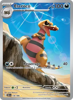 Carte Pokémon Escroco 136 — Foudre Noire