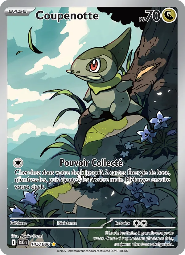 Carte Pokémon Coupenotte 145/86 de l'extension Foudre Noire