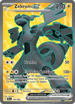 Carte Pokémon Zekrom-ex 158 — Foudre Noire