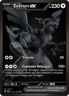 Carte Pokémon Zekrom-ex 172 — Foudre Noire