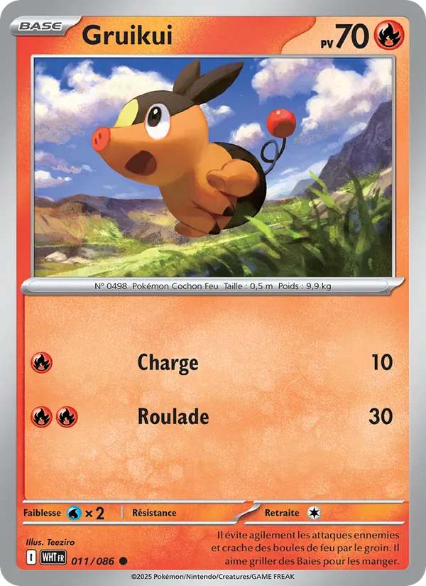 Carte Pokémon Gruikui 011/86 de l'extension Flamme Blanche